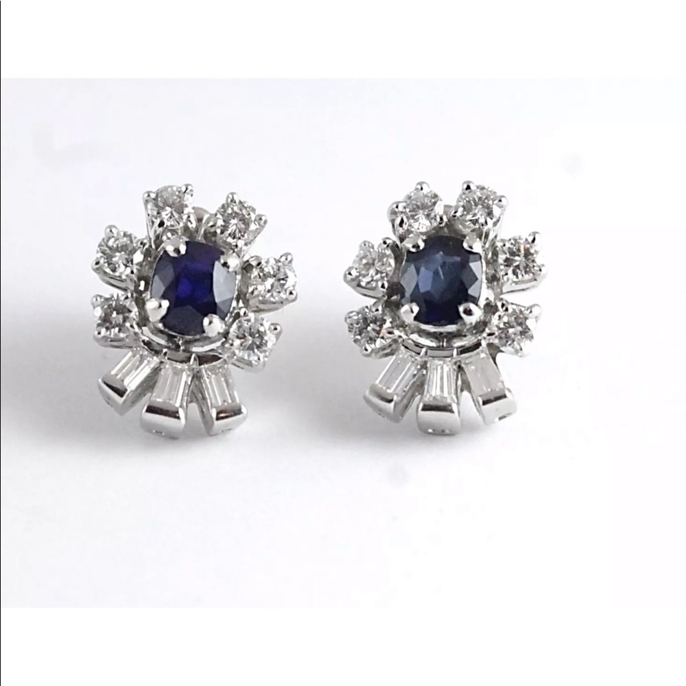 PLATINUM AND DIAMOND EARRINGS WITH APPRAISAL